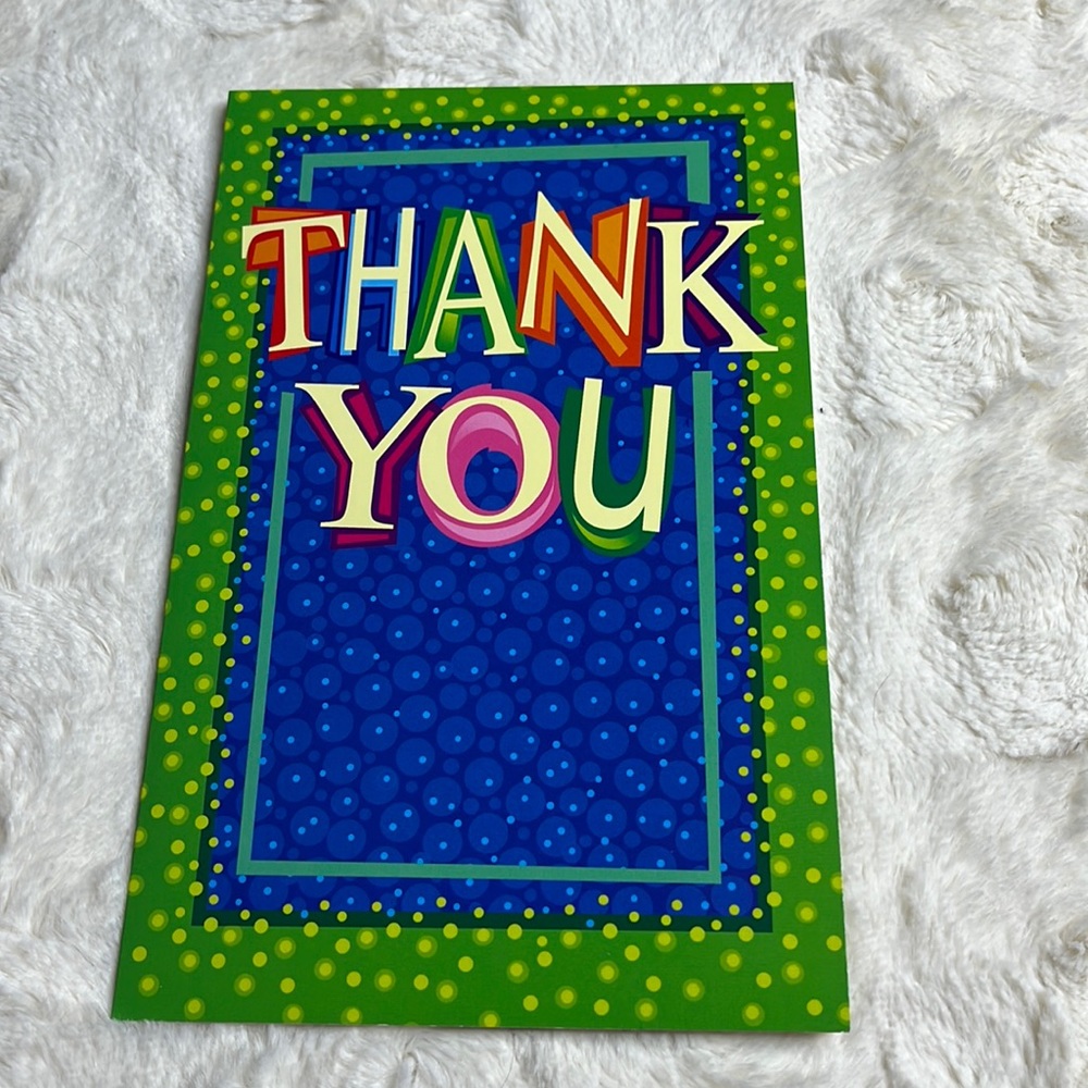 Thank you card. Set of six. They come with plain white envelopes.